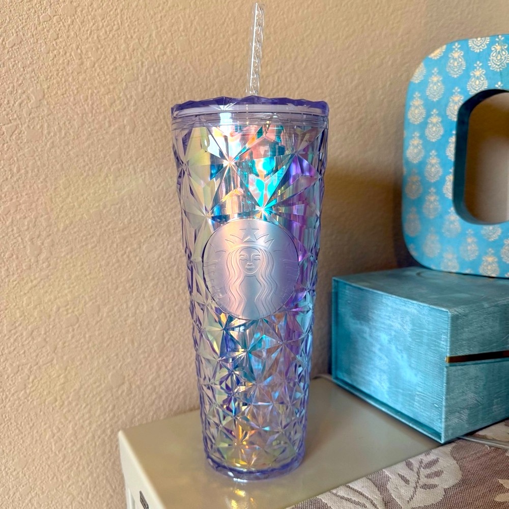 Starbucks Iridescent Tumbler with Straw